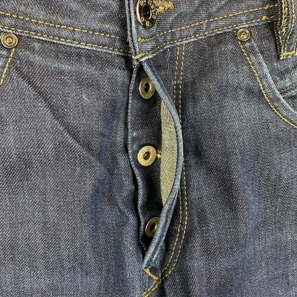 Diesel Mens Pants 32 Blue Jeans Iakop Regular Slim Tapered Dark Wash Rigid 32x32 - Picture 6 of 13